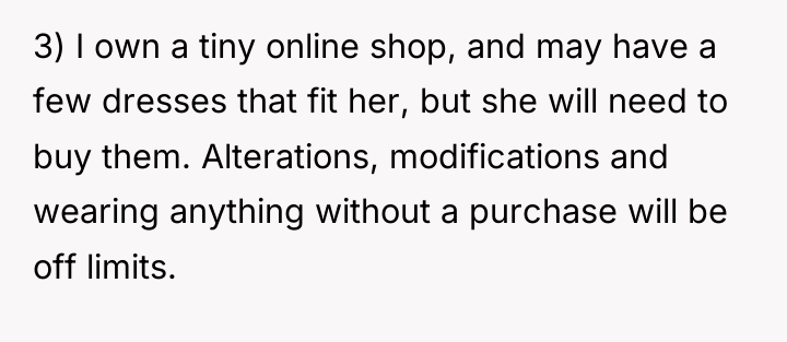3) I own a tiny online shop, and may have...