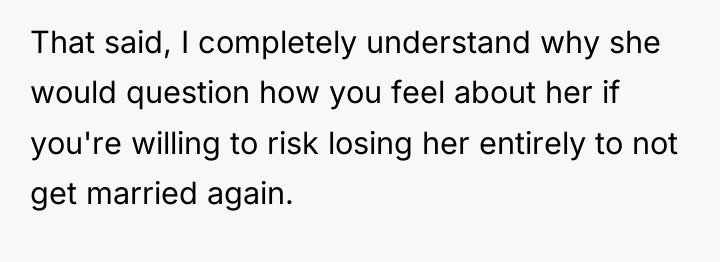 That said, I completely understand why she would question how...