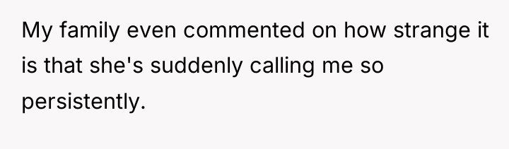 My family even commented on how strange it is that...