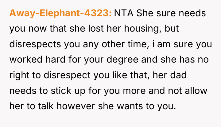 Away-Elephant-4323 NTA She sure needs you now that she lost...