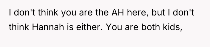 I don't think you are the AH here, but I...