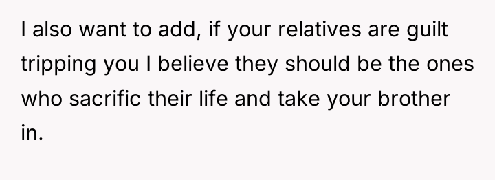 I also want to add, if your relatives are guilt...