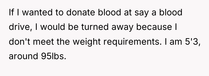 If I wanted to donate blood at say a blood...