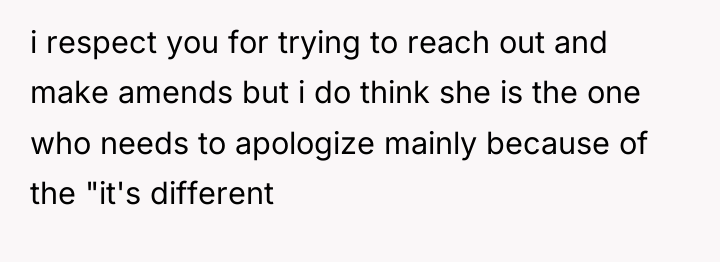 i respect you for trying to reach out and make...