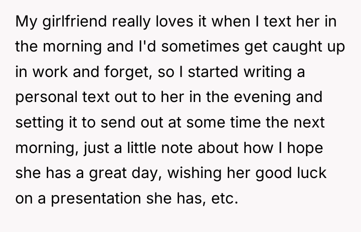 My girlfriend really loves it when I text her in...