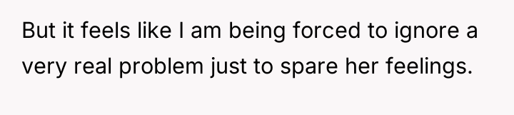 But it feels like I am being forced to ignore...