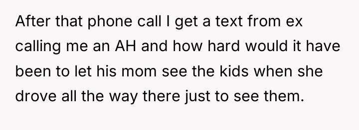 After that phone call I get a text from ex...