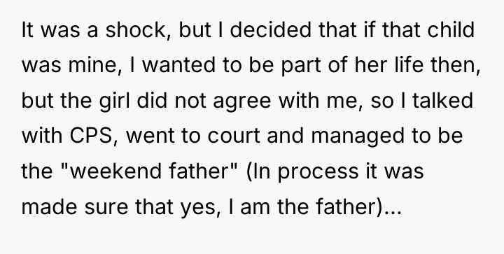 It was a shock, but I decided that if that...