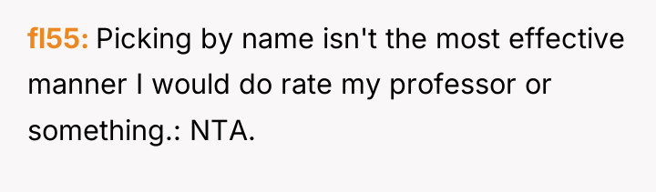 fl55 Picking by name isn't the most effective manner I...