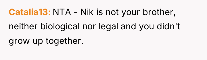 Catalia13 NTA - Nik is not your brother, neither biological...