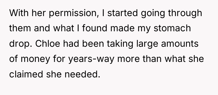 With her permission, I started going through them and what...