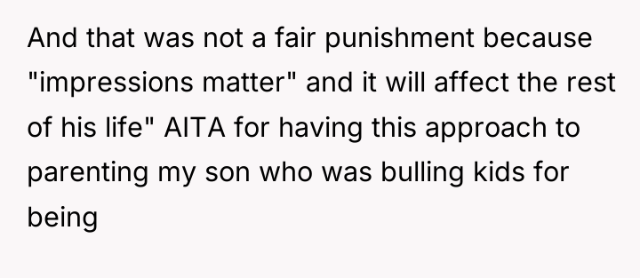 And that was not a fair punishment because "impressions matter"...