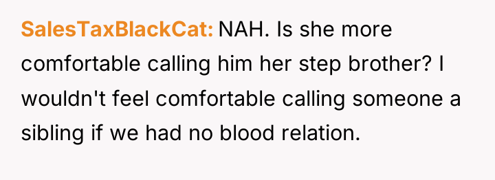 SalesTaxBlackCat NAH. Is she more comfortable calling him her step...