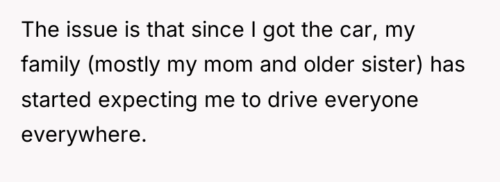 The issue is that since I got the car, my...