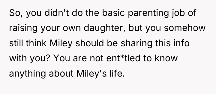 So, you didn't do the basic parenting job of raising...