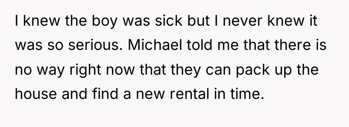 I knew the boy was sick but I never knew...