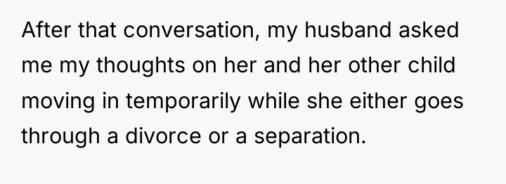 After that conversation, my husband asked me my thoughts on...