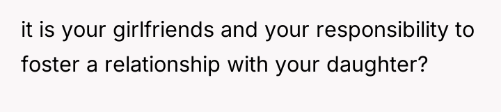 it is your girlfriends and your responsibility to foster a...
