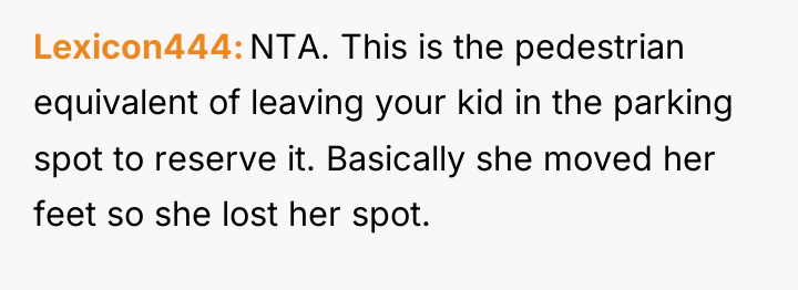 Lexicon444 NTA. This is the pedestrian equivalent of leaving your...