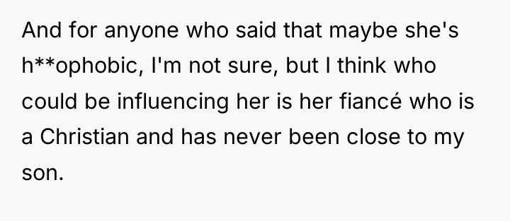 And for anyone who said that maybe she's h**ophobic, I'm...