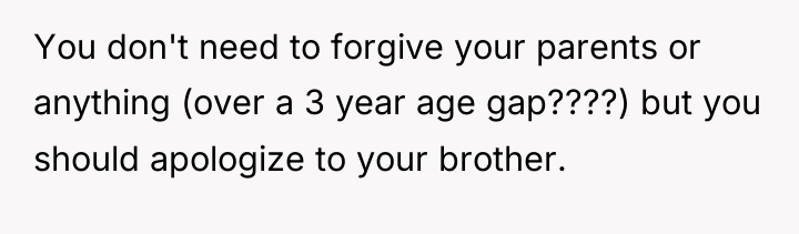 You don't need to forgive your parents or anything (over...