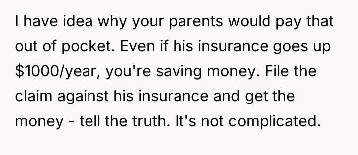 I have idea why your parents would pay that out...