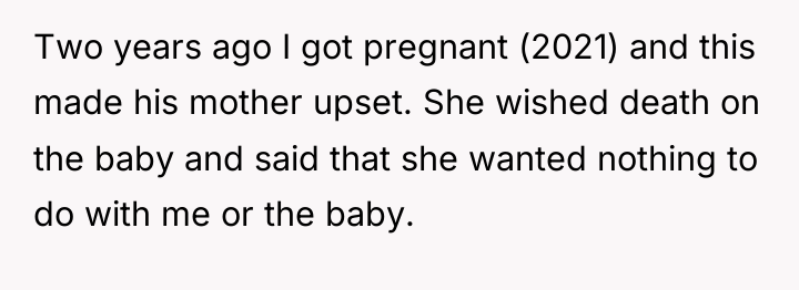 Two years ago I got pregnant (2021) and this made...
