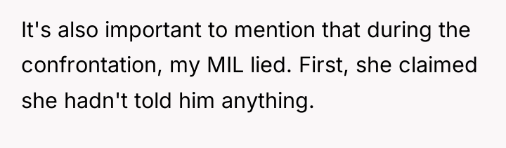 It's also important to mention that during the confrontation, my...