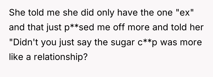 She told me she did only have the one "ex"...