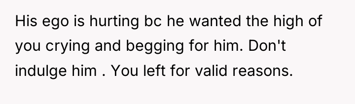 His ego is hurting bc he wanted the high of...