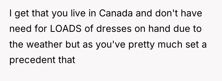 I get that you live in Canada and don't have...