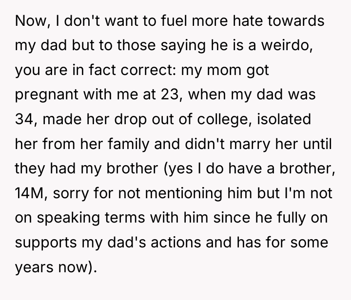 Now, I don't want to fuel more hate towards my...