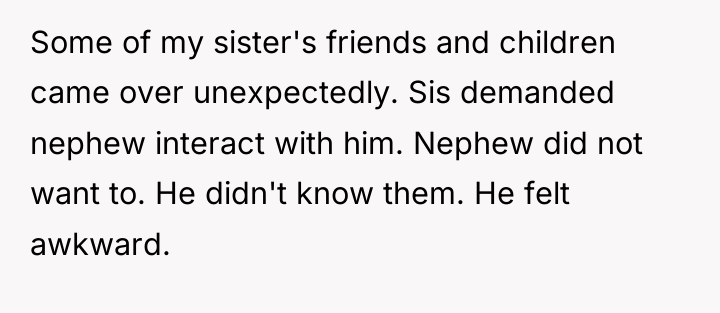 Some of my sister's friends and children came over unexpectedly....