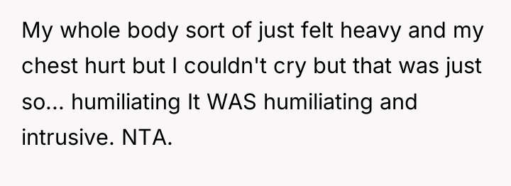 My whole body sort of just felt heavy and my...
