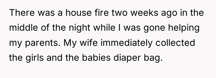 There was a house fire two weeks ago in the...