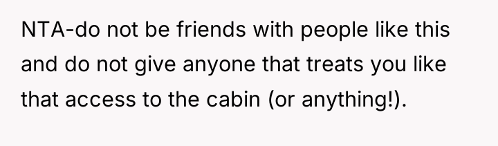 NTA-do not be friends with people like this and do...