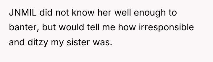 JNMIL did not know her well enough to banter, but...