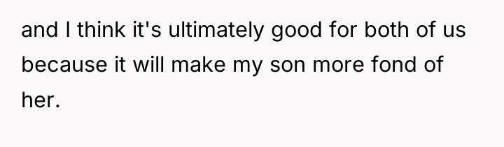 and I think it's ultimately good for both of us...