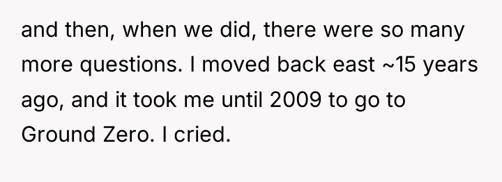 and then, when we did, there were so many more...