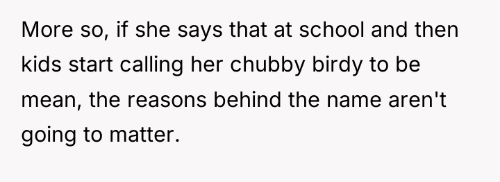 More so, if she says that at school and then...