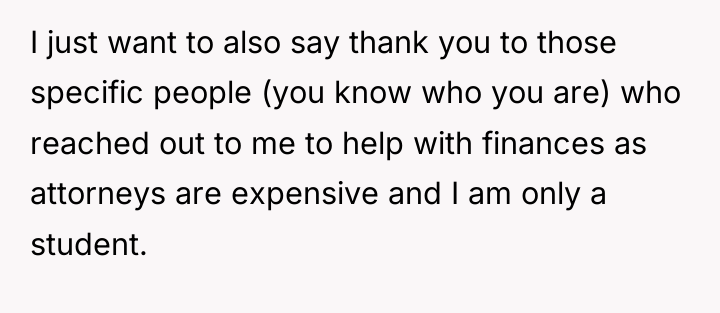 I just want to also say thank you to those...