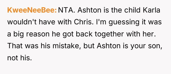 KweeNeeBee NTA. Ashton is the child Karla wouldn't have with...