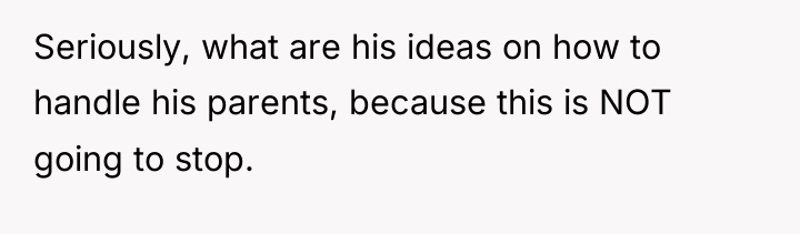 Seriously, what are his ideas on how to handle his...