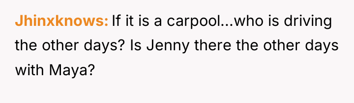 Jhinxknows If it is a carpool...who is driving the other...