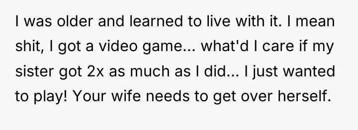 I was older and learned to live with it. I...