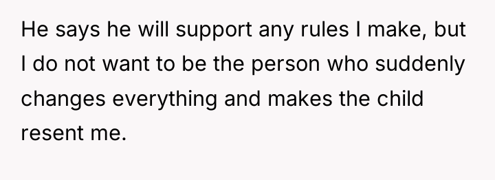 He says he will support any rules I make, but...