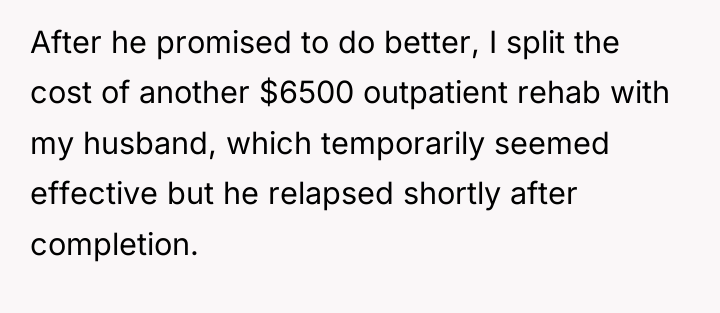 After he promised to do better, I split the cost...