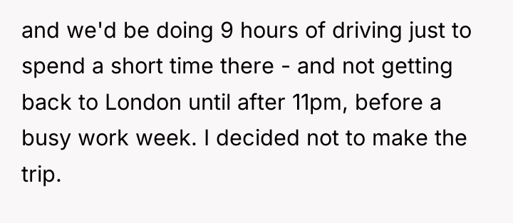 and we'd be doing 9 hours of driving just to...