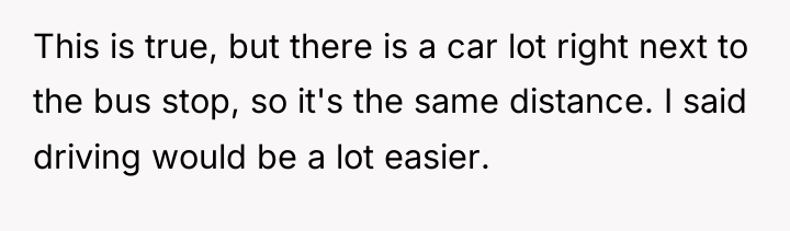 This is true, but there is a car lot right...