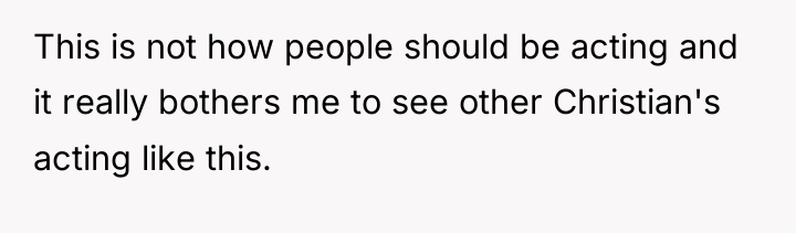 This is not how people should be acting and it...